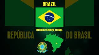 BRAZIL Flag National Anthem Capital City Area Currency Emblem Map [upl. by Martie746]