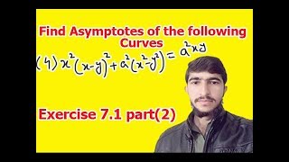 Find the asymptotes of the following curves Bsc calculus exercise 71 part2 [upl. by Reivax635]