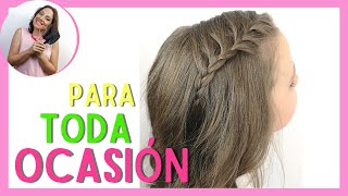 💕PEINADO FÁCIL CON TRENZA FRANCESA  PEINADO PARA NIÑAS  TRENZA DE RAIZ EN 5 MINIUTOS  PEQUEINADOS [upl. by Rafaj945]