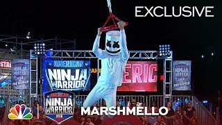 Marshmello Runs Stage 1 at the Las Vegas National Finals  American Ninja Warrior 2018 Exclusive [upl. by Dranel66]