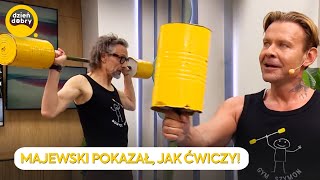 Majewski uczył Dawida Wolińskiego podnosić sztangę 💪😅  Dzień Dobry TVN [upl. by Khai]