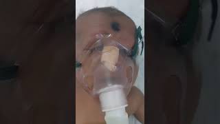 New born baby after Nebulization nebulizer trendingshorts shorts viralvideo baby nicutrending [upl. by Anderson]