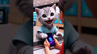 Cat has a lot of money for a iphone 😾📱 catlover cat cats cute kittens [upl. by Dnumsed]