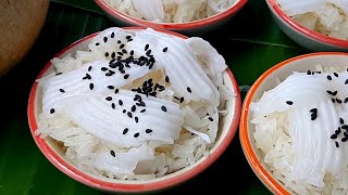 Sweet Sticky Rice with Young Coconut Grandmas Recipe [upl. by Aerbua]