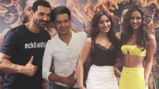 John Abraham Manoj Bajpai Aisha Sharma At Satyamev Jayate Screening [upl. by Olzsal]