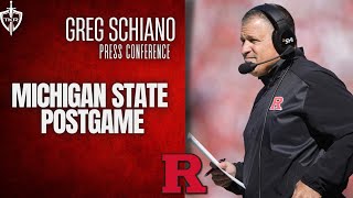 Greg Schiano talks MichiganState game  Rutgers Scarlet Knights Football [upl. by Aramal]