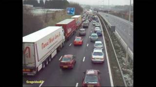 Channel Tunnel Travel Chaos on M20 Motorway December 19th 2009 [upl. by Akenihs]