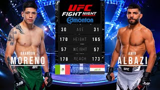 BRANDON MORENO vs AMIR ALBAZI FULL FIGHT UFC EDMONTON [upl. by Linson751]