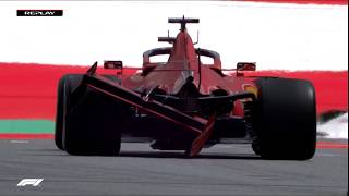 F1 2020  GP de Styrie  Crash Ferrari Replay [upl. by Marja]