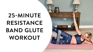 25minute resistance band glute workout with Carolines Circuits  Get The Gloss [upl. by Isaak]