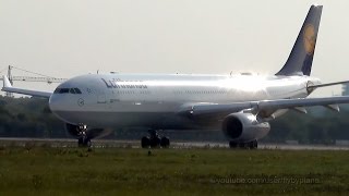 Lufthansa A330 DAIKK Takeoff  Hamburg Airport [upl. by Connell]