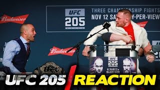 REACTION  UFC 205 Alvarez vs McGregor Press Conference [upl. by Bashemath270]