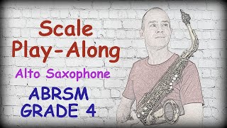 SAXOPHONE SCALES  Grade 4 ABRSM UK Syllabus PreExam Test  201821 Play Along video [upl. by Eenyaj997]