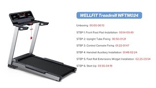 Assembly Video For WELLFIT TM024 Treadmill Capable of 450LBS Weight Limit99MPH6 Feet Tall People [upl. by Vaish]