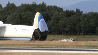 Antonov An225 Mriya UR82060 Arrival  Basel EuroAirport 280613 [upl. by Ofloda]