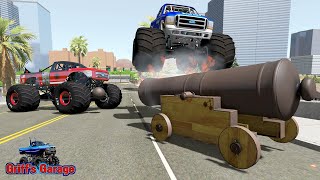 MONSTER JAM MADNESS 12  Crashes Backflip Championship Freestyle Tournament  BeamNG Drive [upl. by Jenilee]