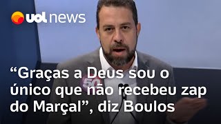 Debate na RedeTVUOL Boulos ironiza sobre Pablo Marçal Se eu receber zap dele eu bloqueio [upl. by Ulphia]