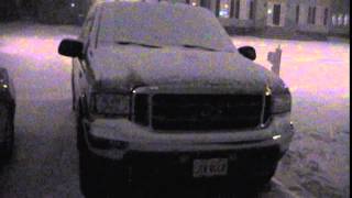 EPIC COLD START 2002 FORD F 250 DIESEL AT 18°F [upl. by Dareg512]