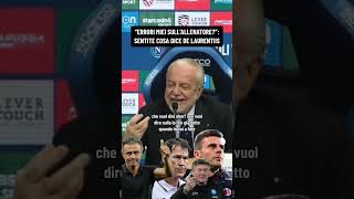 De Laurentiis annuncia quotLa VERITÀ su Thiago MOTTA al NAPOLIquot ⚠️ [upl. by Atteiram738]