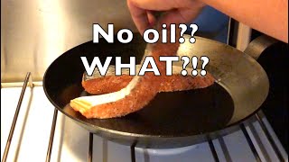 No Oil Carbon Steel Pan Seared Salmon possible [upl. by Adolph]