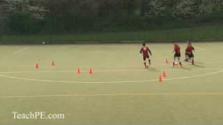 Soccer Drills  Control skills  Passing Through Gates [upl. by Ehav]