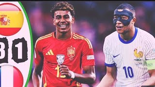 Spain vs france 13 highlights ampall goals Euro 2024 lamine yamal  mpabbe [upl. by Twyla]