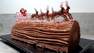 Bûche de Noël chocolat très facile ultra légère 🎄🎄🎅🤶 [upl. by Shaddock911]