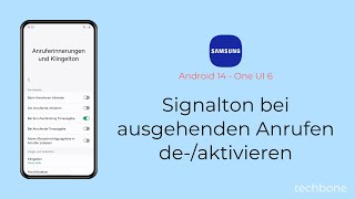 Signalton bei ausgehenden Anrufen deaktivieren oder aktivieren  Samsung Android 14  One UI 6 [upl. by Rasla915]