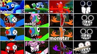 Rainbow Friends 2 All Jumpscares Vs Survival Vs Rainbow io Vs Alphabet Lore Vs Color Vs Milkshake 🎃 [upl. by Anirbed]