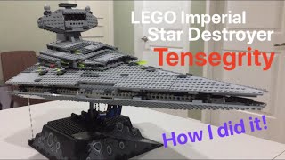 LEGO Tensegrity on a Star Wars Imperial Star Destroyer 6211 [upl. by Ettenuahs]