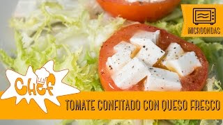 TOMATE CONFITADO CON QUESO FRESCO  Recetas de Microondas [upl. by Fugate457]