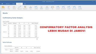 PENGUJIAN CONFIRMATORY FACTOR ANALYSIS MENGGUNAKAN SOFTWARE JAMOVI [upl. by Arnie]