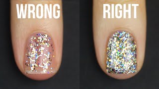 HOW TO APPLY GLITTER NAIL POLISH  KELLI MARISSA [upl. by Eskil301]