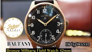 Baltany Bronzo Manual hand wound Mechanical Movement Seagull ST3620 “Dirty Dozen” Watches B2058 [upl. by Raclima]