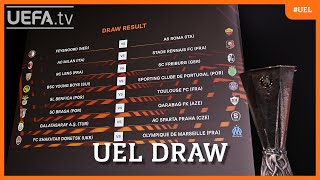 UEFA Europa League knockout round playoff draw [upl. by Annatnas]