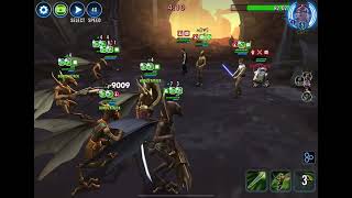 SWGOH TW Geonosian Poggle the Lesser Omicron vs CLS Team with R2D2 [upl. by Sivert165]