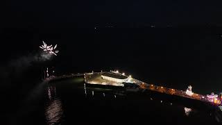 Clacton on Sea Essex Pier carnival day fireworks display August 2024 DJI Mini 4 pro drone part 2 [upl. by Aihpos56]