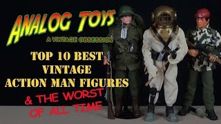 Top 10 Vintage Action Man Figures  Palitoy Best Of All Time Collection [upl. by Nauquf305]