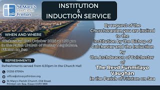 231024  Institution amp Induction service of The Revd Funmilayo Vaughan [upl. by Ahsenauq]