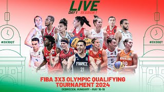 RELIVE  FIBA 3x3 Olympic Qualifying Tournament 2024  Day 1Session 1  3x3 Basketball [upl. by Ormiston971]