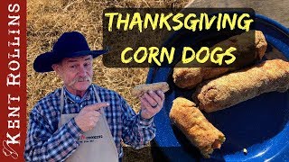 Thanksgiving Left Over Recipe  Fried Corn Dog with Dressing [upl. by Ahsekahs]