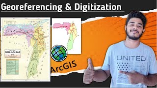 Georeferencing in Arcgis  Digitization in Arcgis  Himangshu Pathak [upl. by Barn]