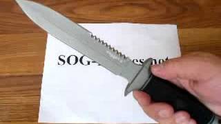 SOG Daggert II Knife D26B Demonstration [upl. by Mackay889]