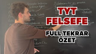 TYT FELSEFE 4 DAKİKADA FULL TEKRAR ÖZET  Derecenin Notlarından Fulleten Özet [upl. by Cheyne301]