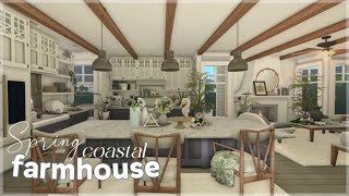 Bloxburg  Coastal TwoStory Spring Family Farmhouse  Roblox  House Build [upl. by Osmo393]