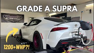 Grade A Garages MK5 Supra is an ABSOLUTE Monster 1200WHP and Closing in on 7s  TX2K24 [upl. by Elleirol768]