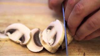 Knife Skills How To Slice Mushrooms [upl. by Nivrek]