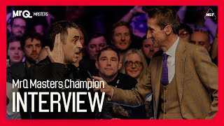 RONNIE OSULLIVAN REACTS TO MASTERS WIN  MrQ Masters 2024 [upl. by Dami]