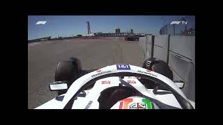 Antonio Giovinazzi onboard crash during FP1 American Grand Prix 2022 [upl. by Sisenej]