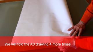 How to fold A0 drawing to A4 [upl. by Marylee860]